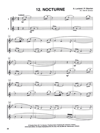Pop & go, 12 duette - music box - Partition - Flûte traversière